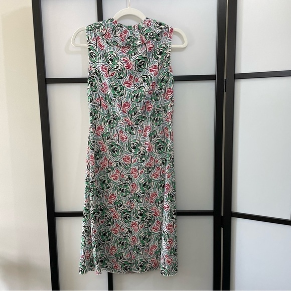 [S] Prada 2011 Resort Collection Sleeveless Midi Shift Dress White Multicoloured - Picture 5 of 13